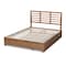 Baxton Studio Piera Modern Ash Walnut Brown Finished Wood Full Size 3-Drawer Storage Bed 175-9422-9620-Zoro - alternate 4